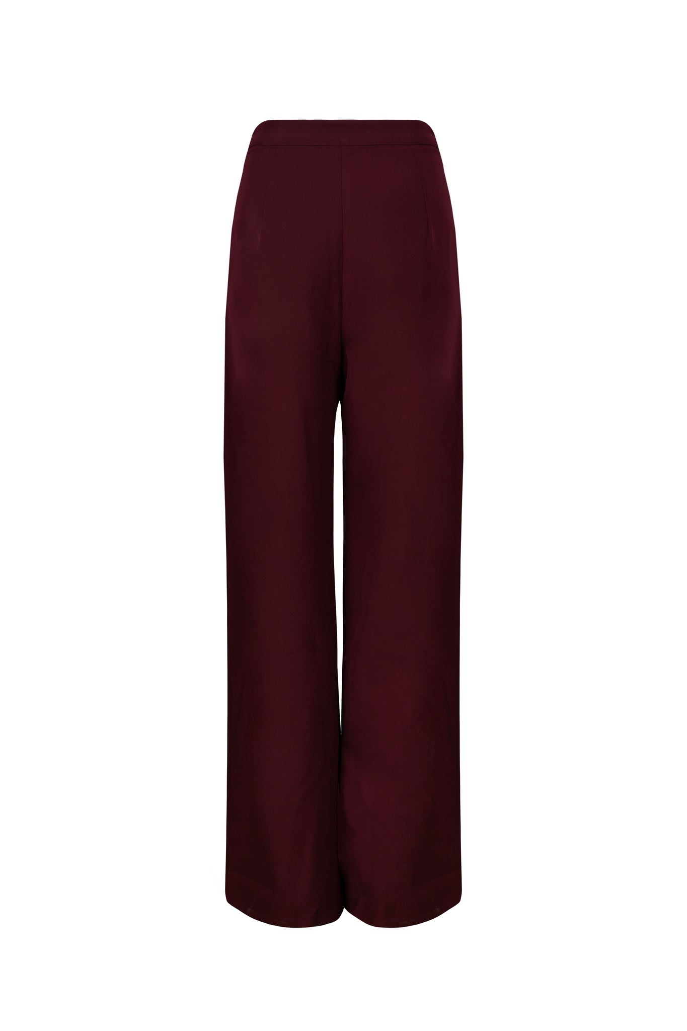 Maroon wide leg trousers