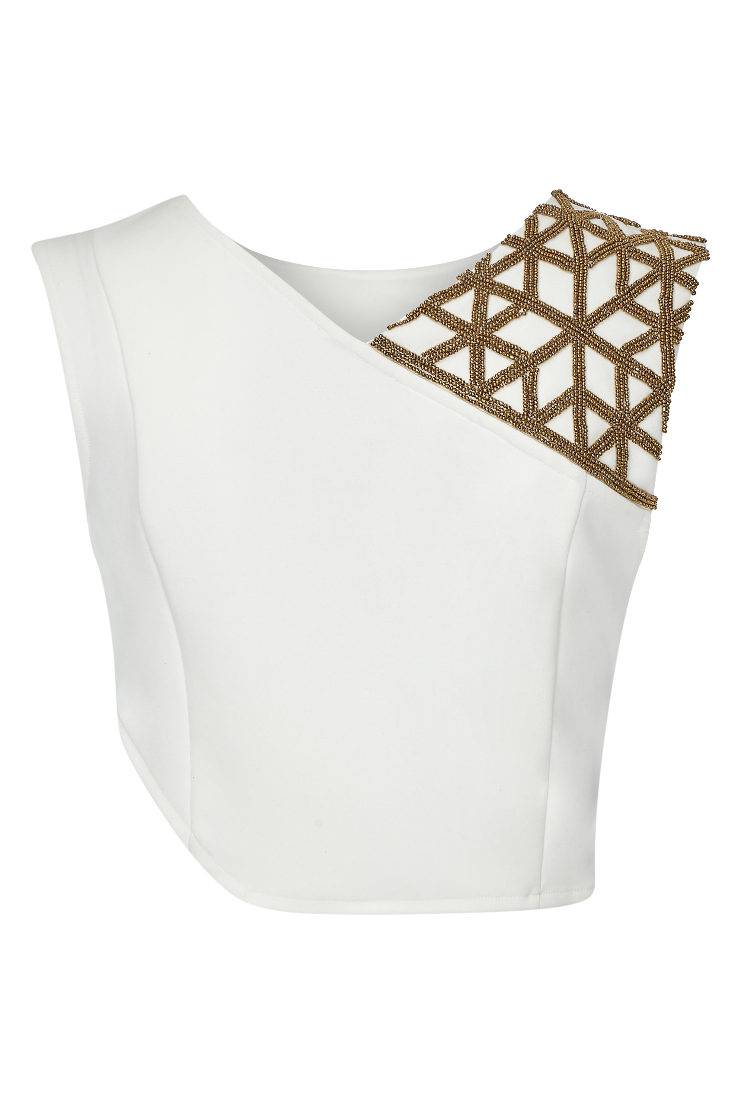 MEHRAULI SLANTED CROP TOP - Aarabhi