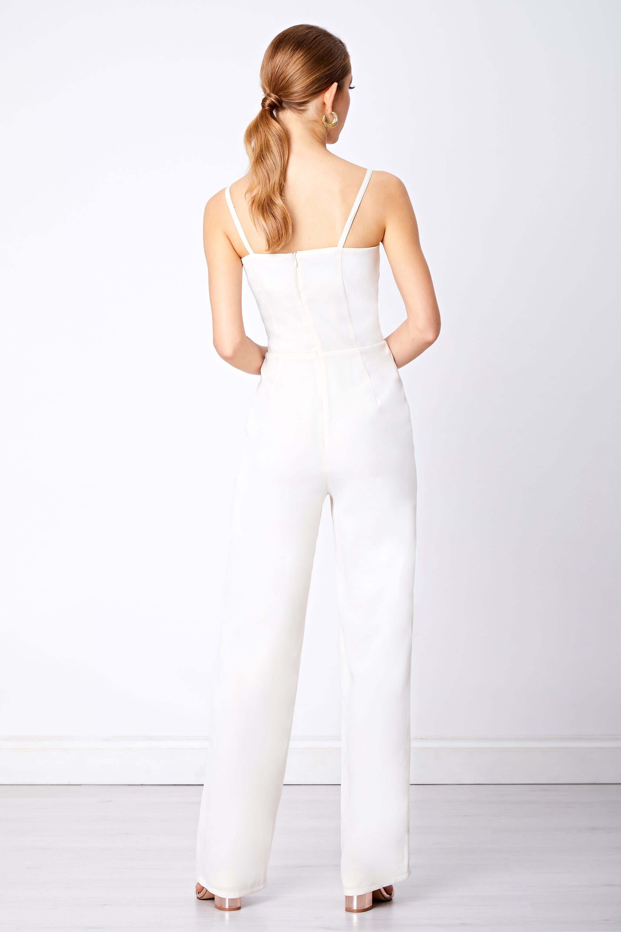 SAFFRON BEADED JUMPSUIT - Aarabhi