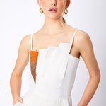 SAFFRON BEADED JUMPSUIT - Aarabhi