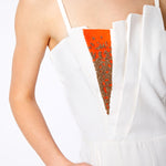 SAFFRON BEADED JUMPSUIT - Aarabhi