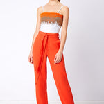SAFFRON BEADED BRALETTE TOP - Aarabhi