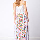 SAFFRON DRAPED BEADED TOP - Aarabhi