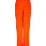 Back of orange side leg trouser with tied belt 