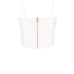 SAFFRON DRAPED BEADED TOP - Aarabhi