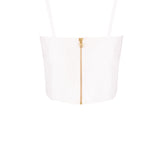SAFFRON DRAPED BEADED TOP - Aarabhi