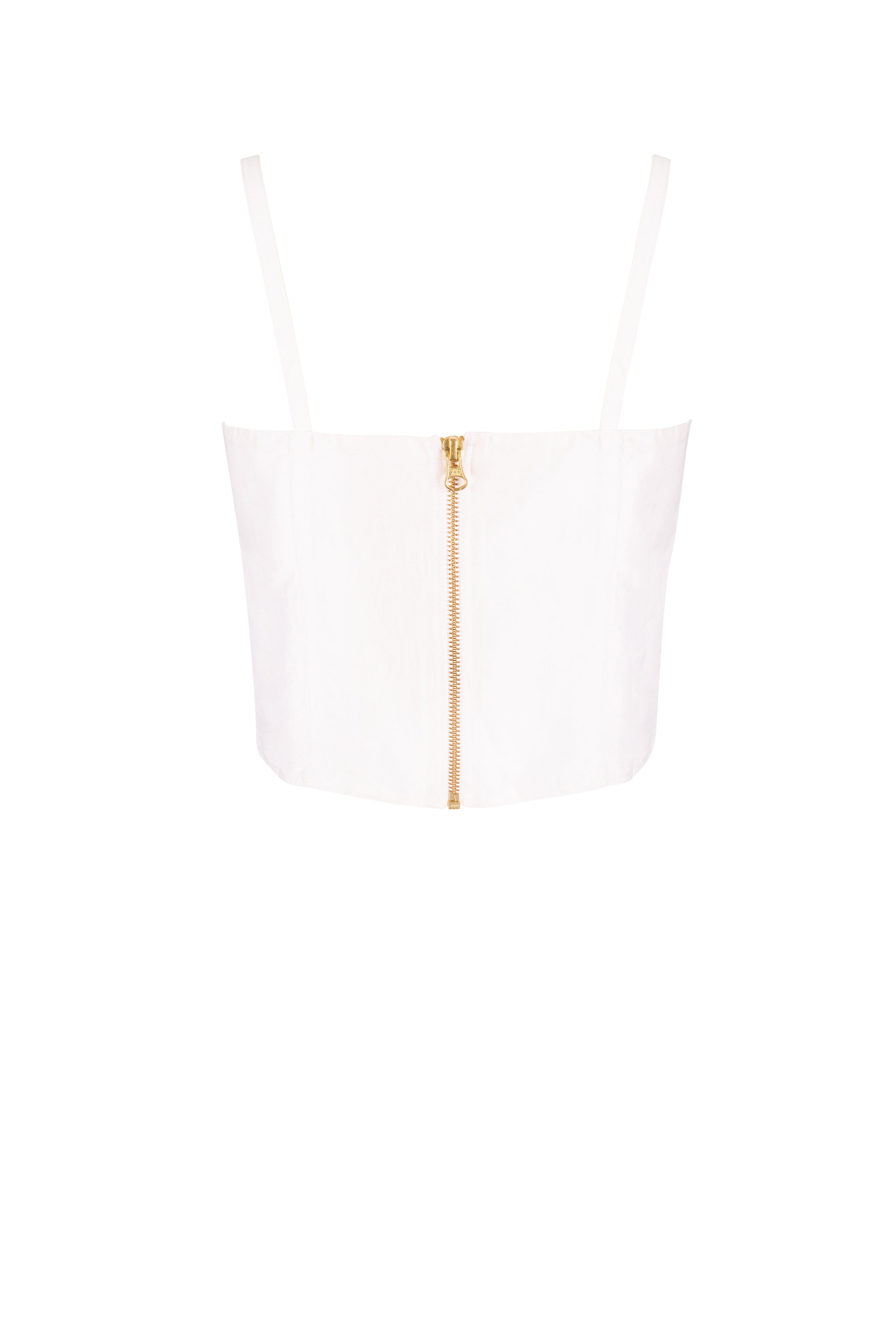 SAFFRON DRAPED BEADED TOP - Aarabhi