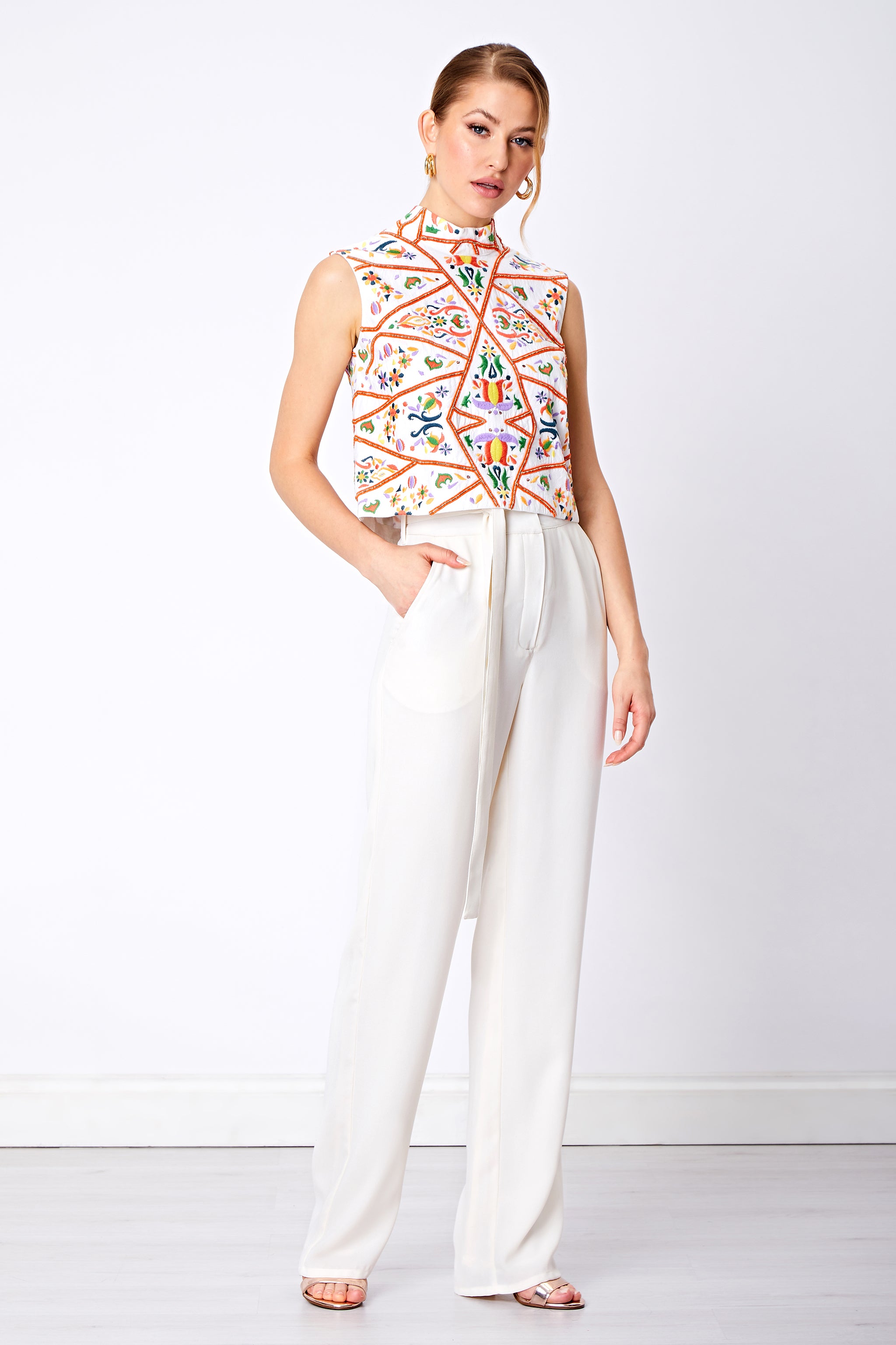 GABRIELLA EMBELLISHED TOP - Aarabhi