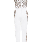BRONZE BEADED JUMPSUIT - Aarabhi