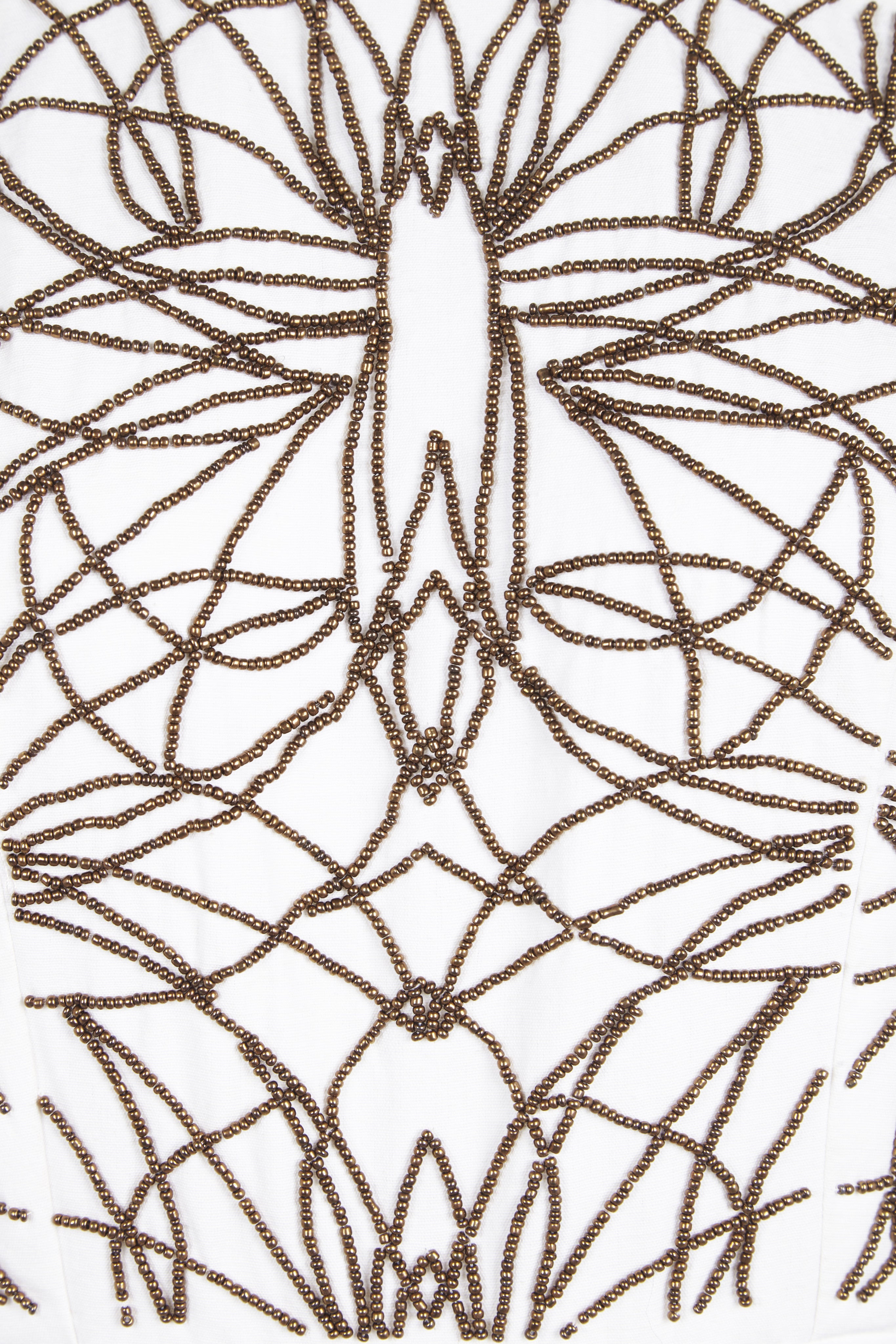 BRONZE BEADED JUMPSUIT - Aarabhi