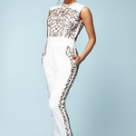 BRONZE BEADED JUMPSUIT - Aarabhi