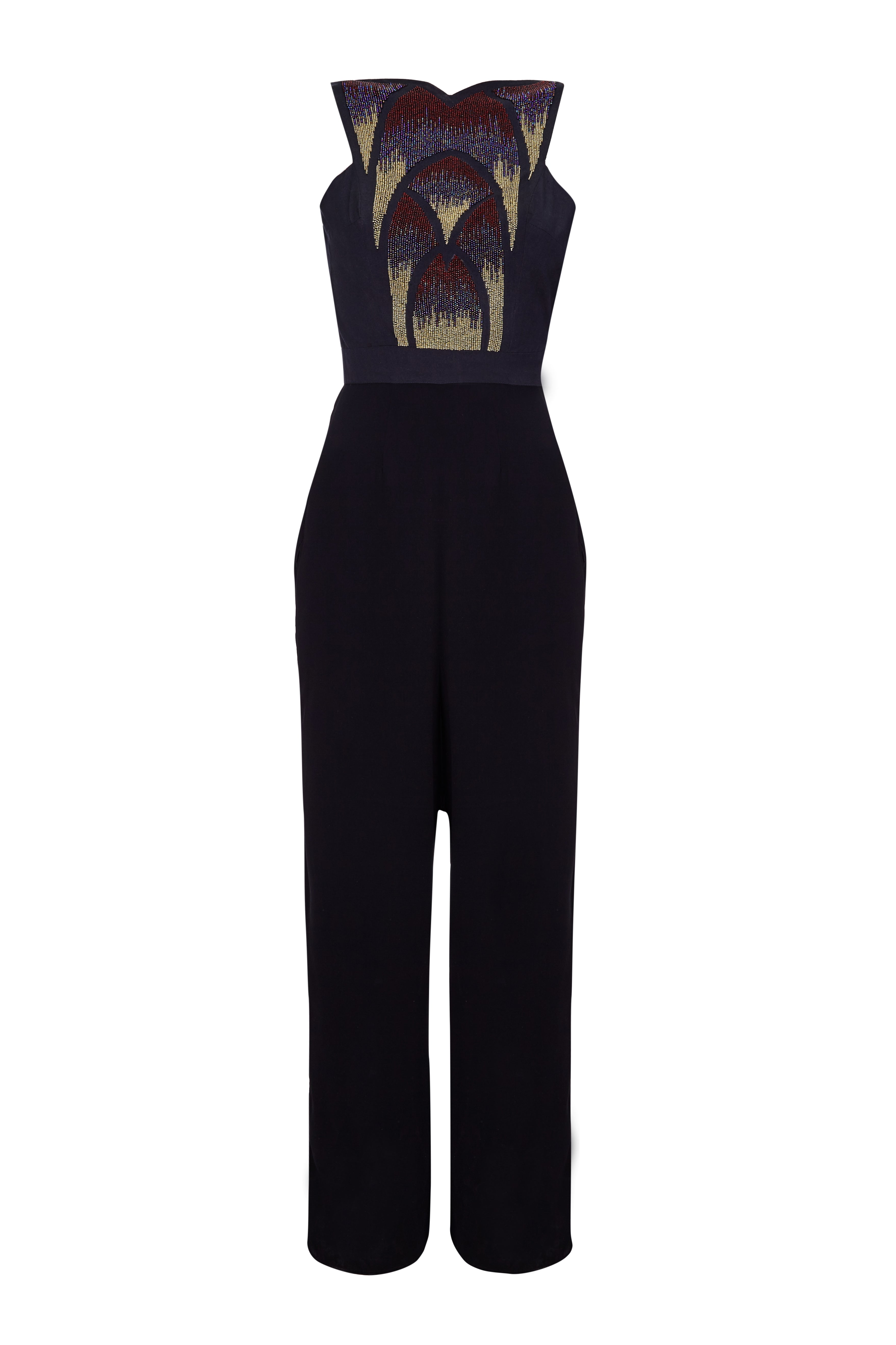 ROSE BEADED JUMPSUIT - Aarabhi