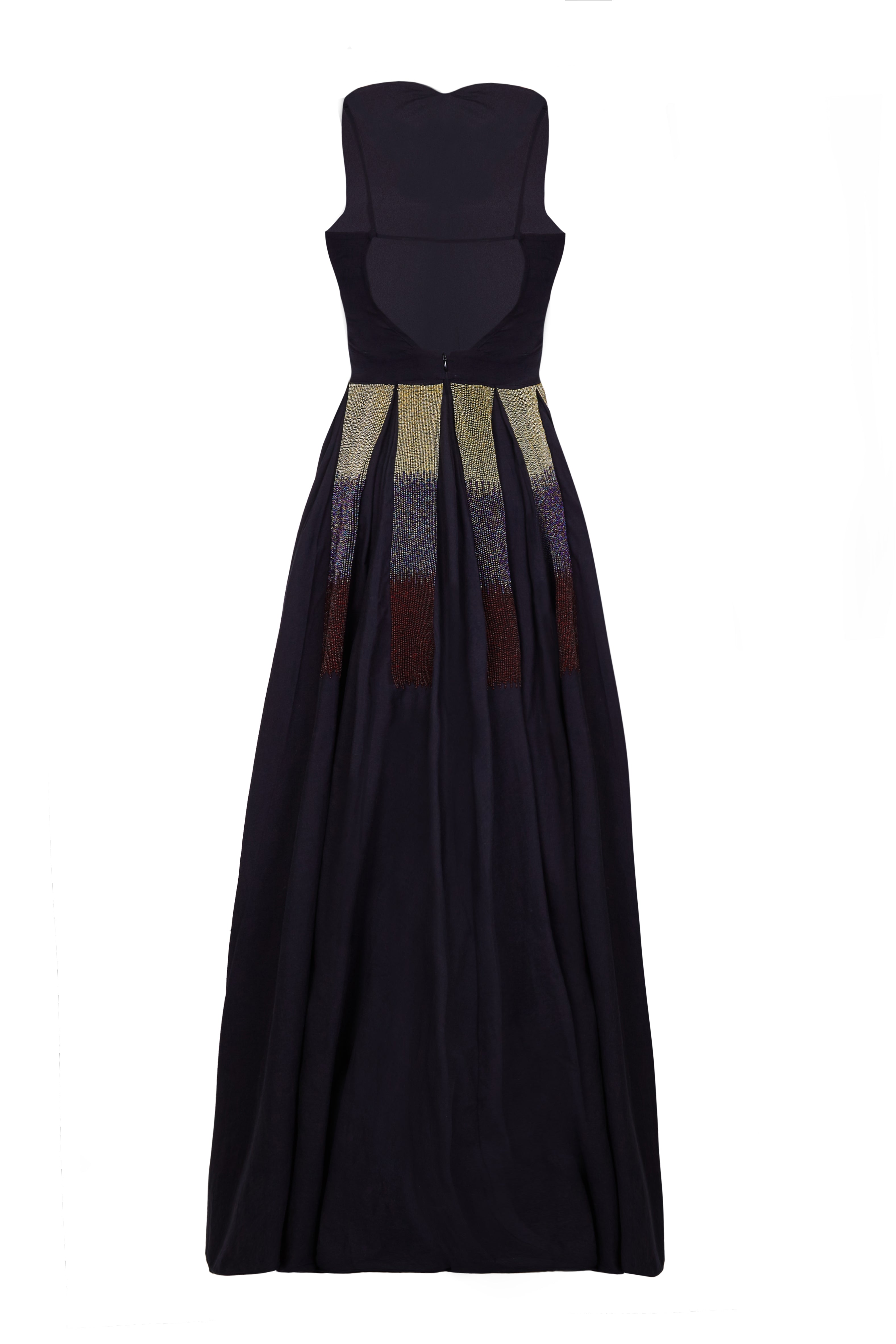 ROSE BEADED HIGH-LOW DRESS - Aarabhi
