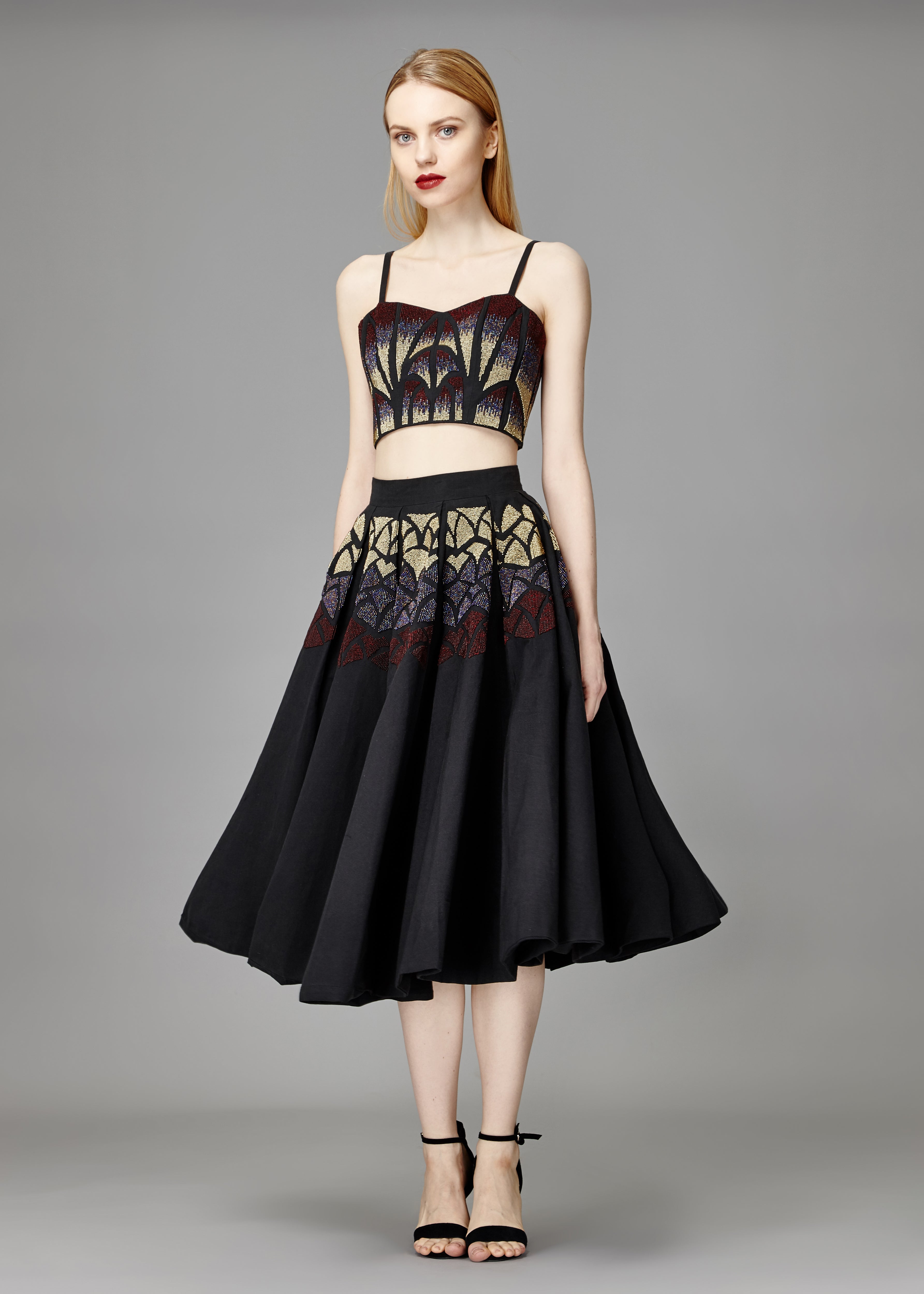 ROSE BEADED CROP TOP - Aarabhi