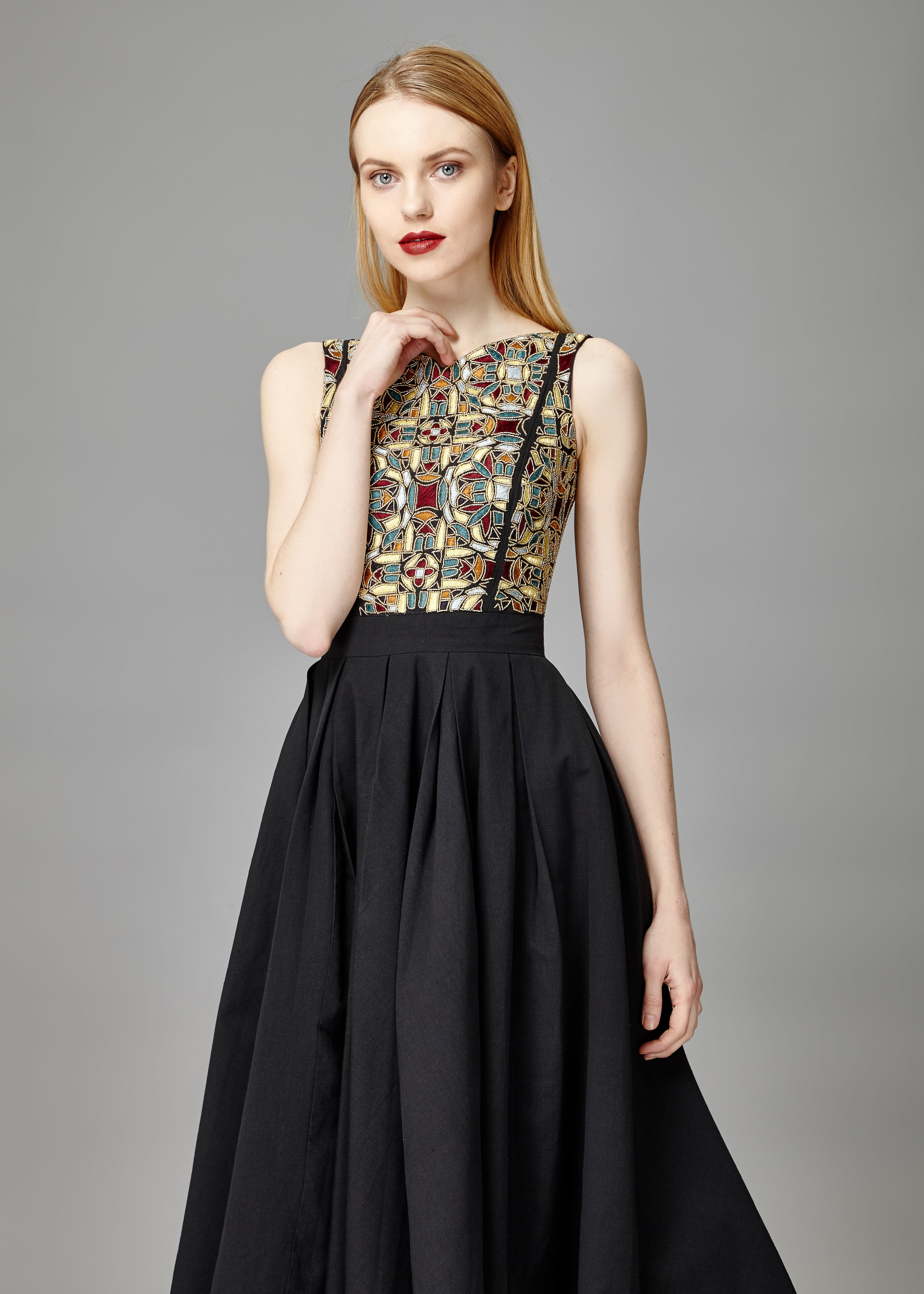 BELLE EMBELLISHED FLARED DRESS - Aarabhi