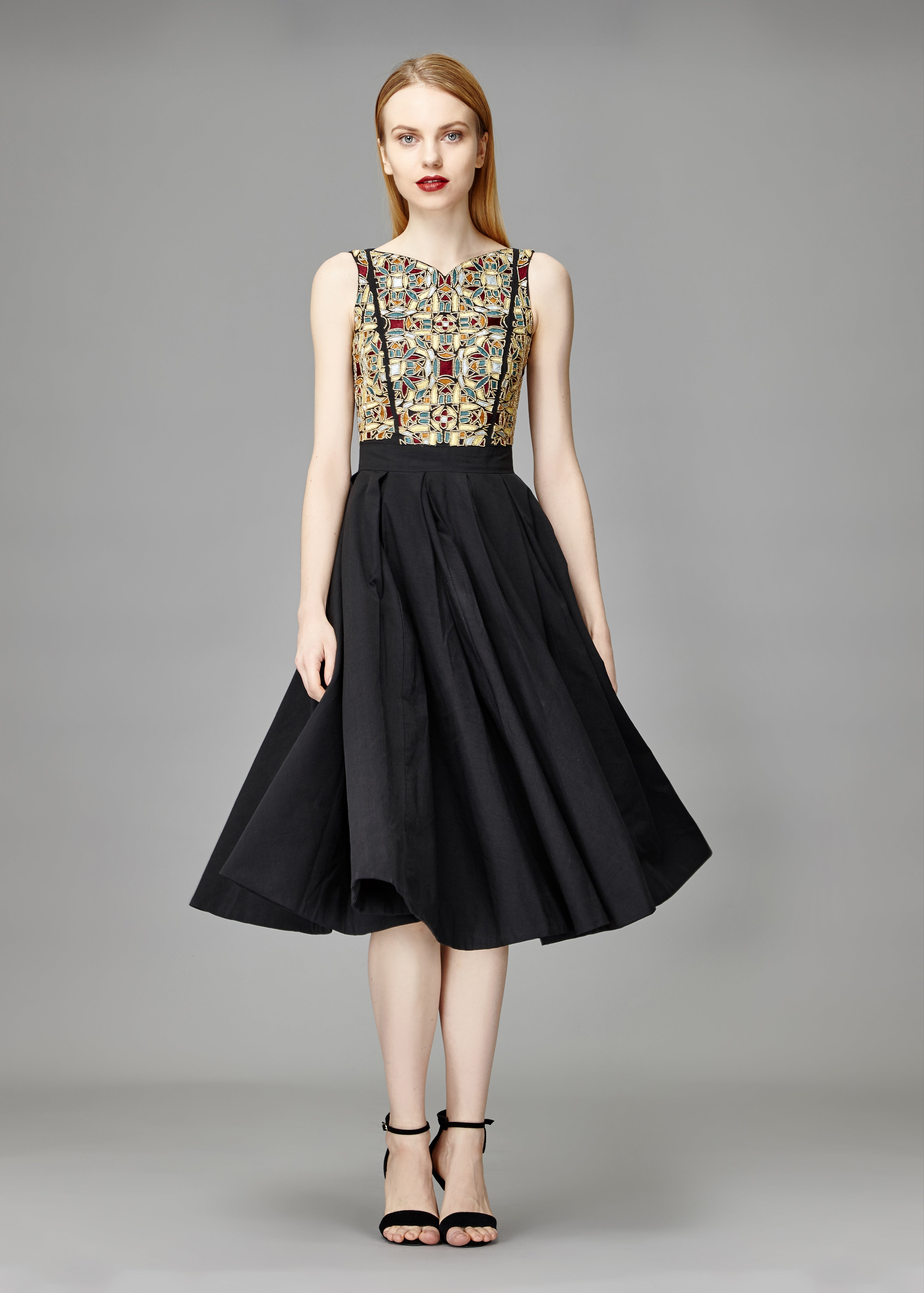 BELLE EMBELLISHED FLARED DRESS - Aarabhi