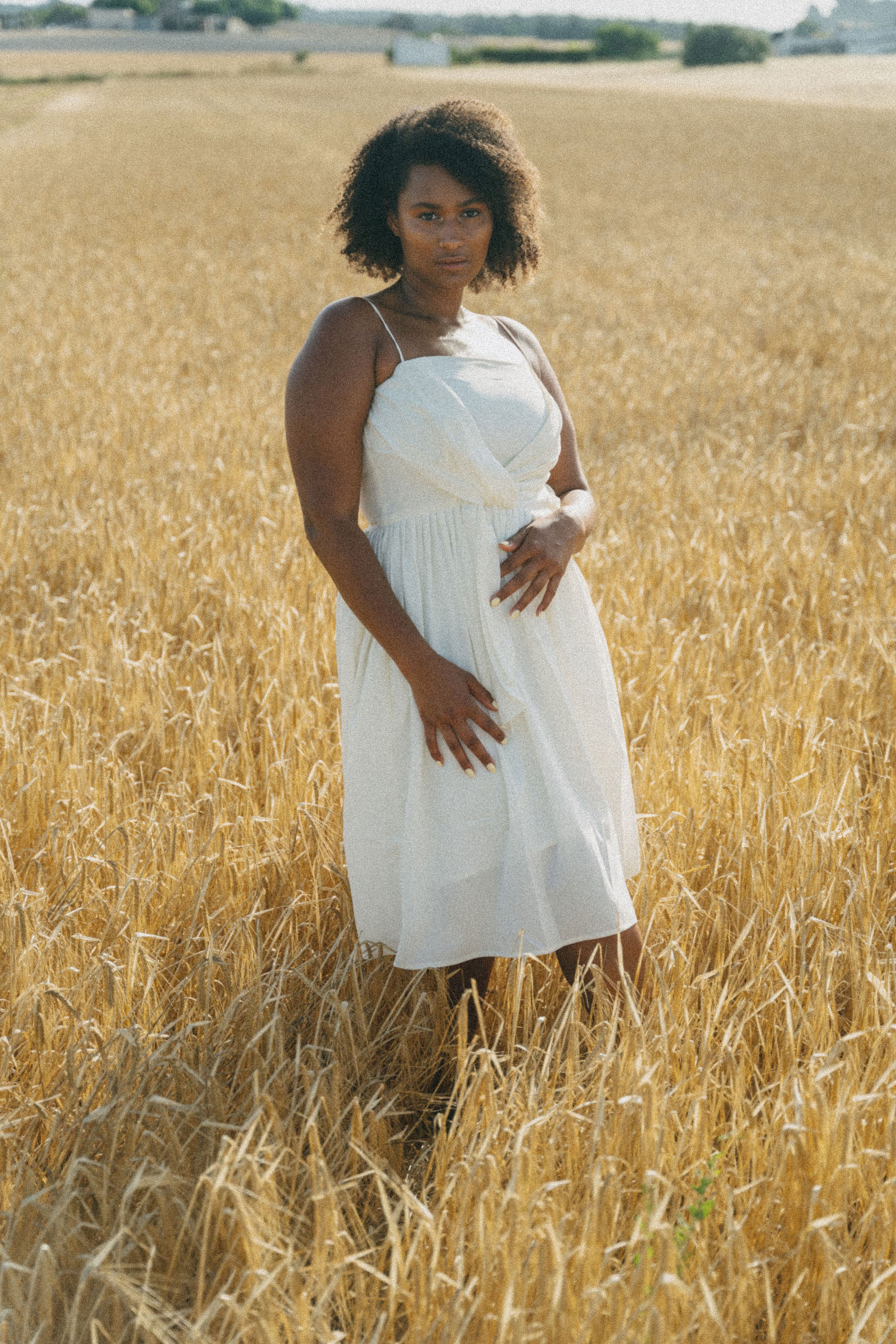 Summer white short dress