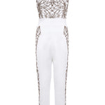 BRONZE BEADED JUMPSUIT - Aarabhi