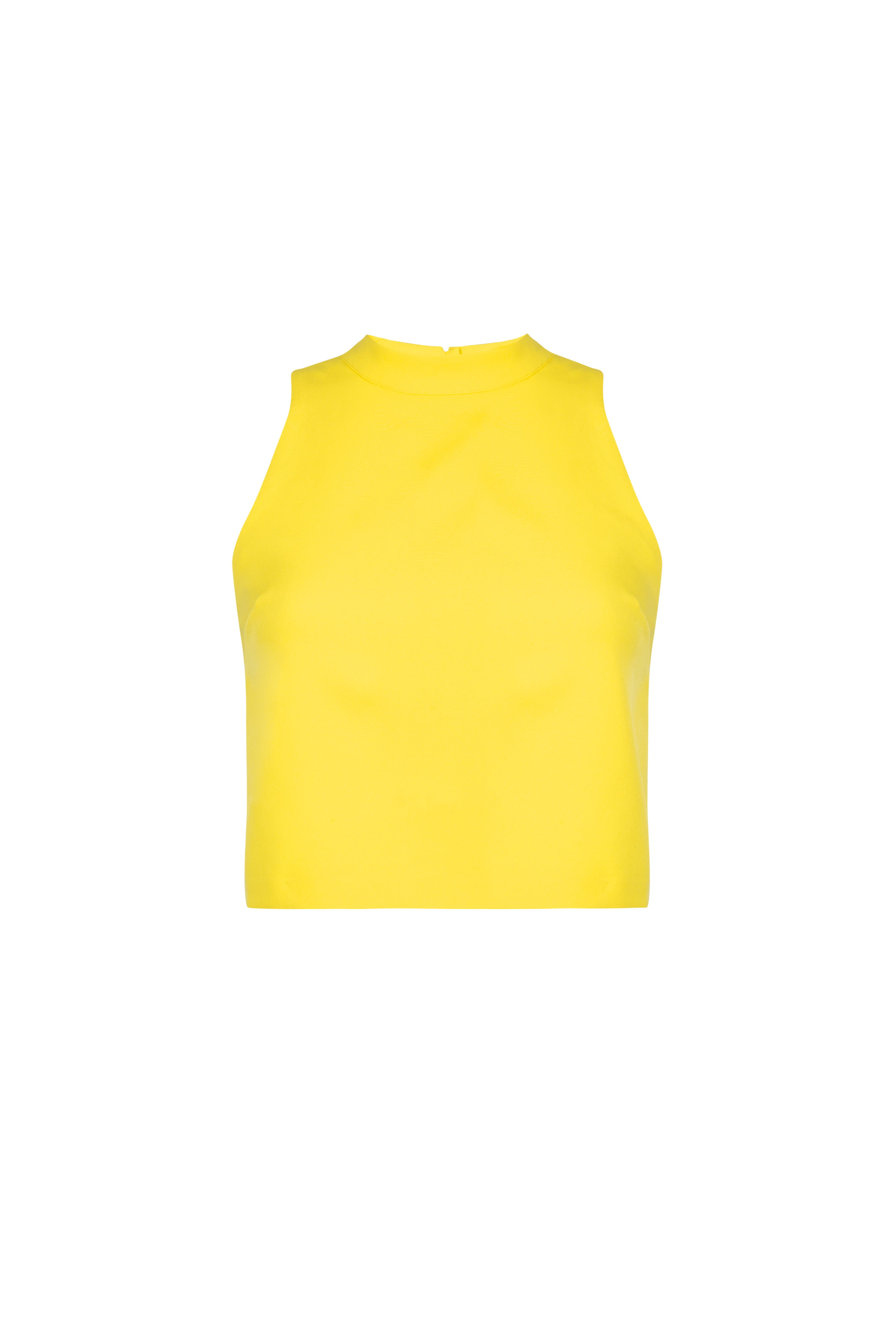 Bright yellow racer back summer top