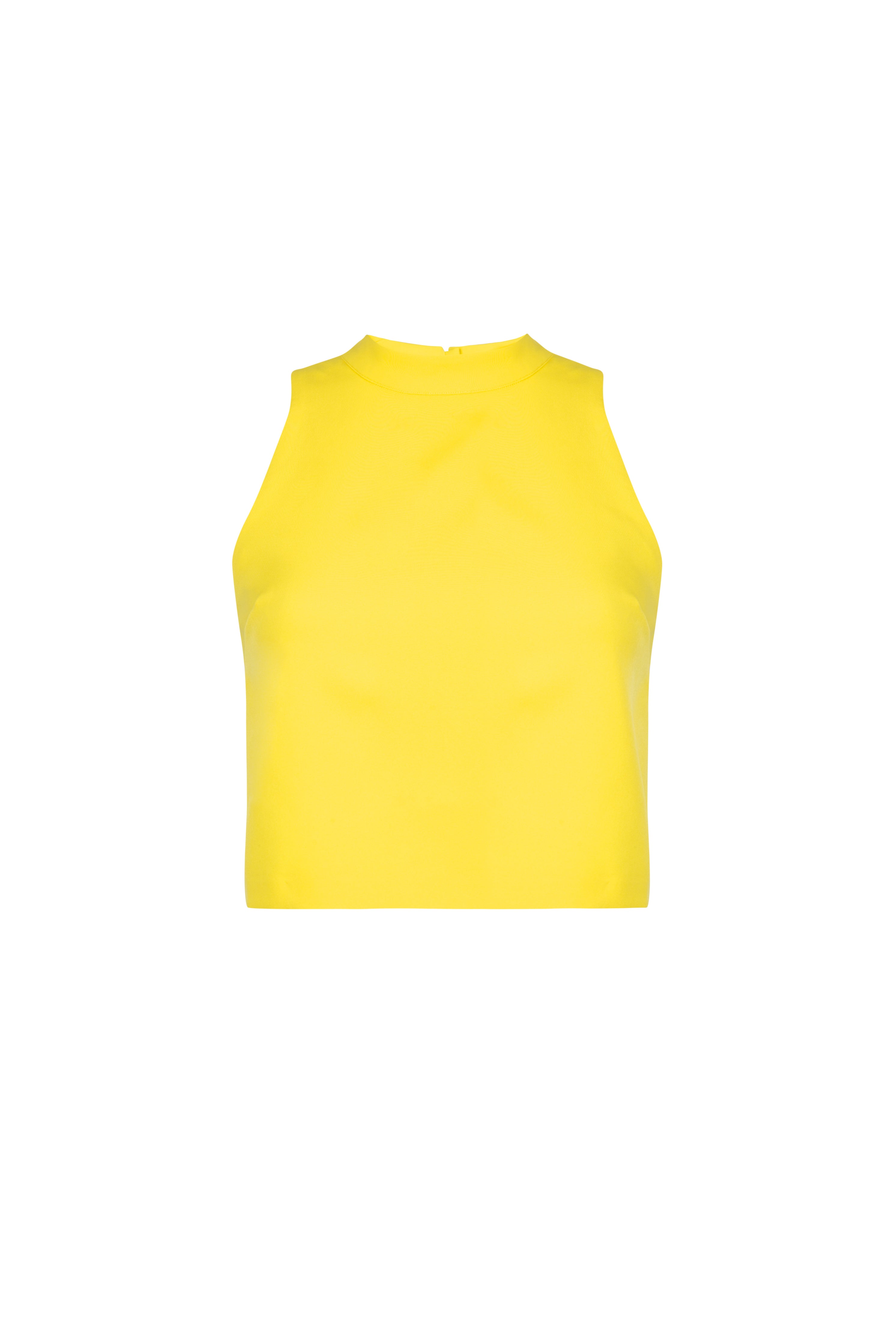 Bright yellow racer back summer top