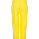 Back view of cropped yellow summer trouser