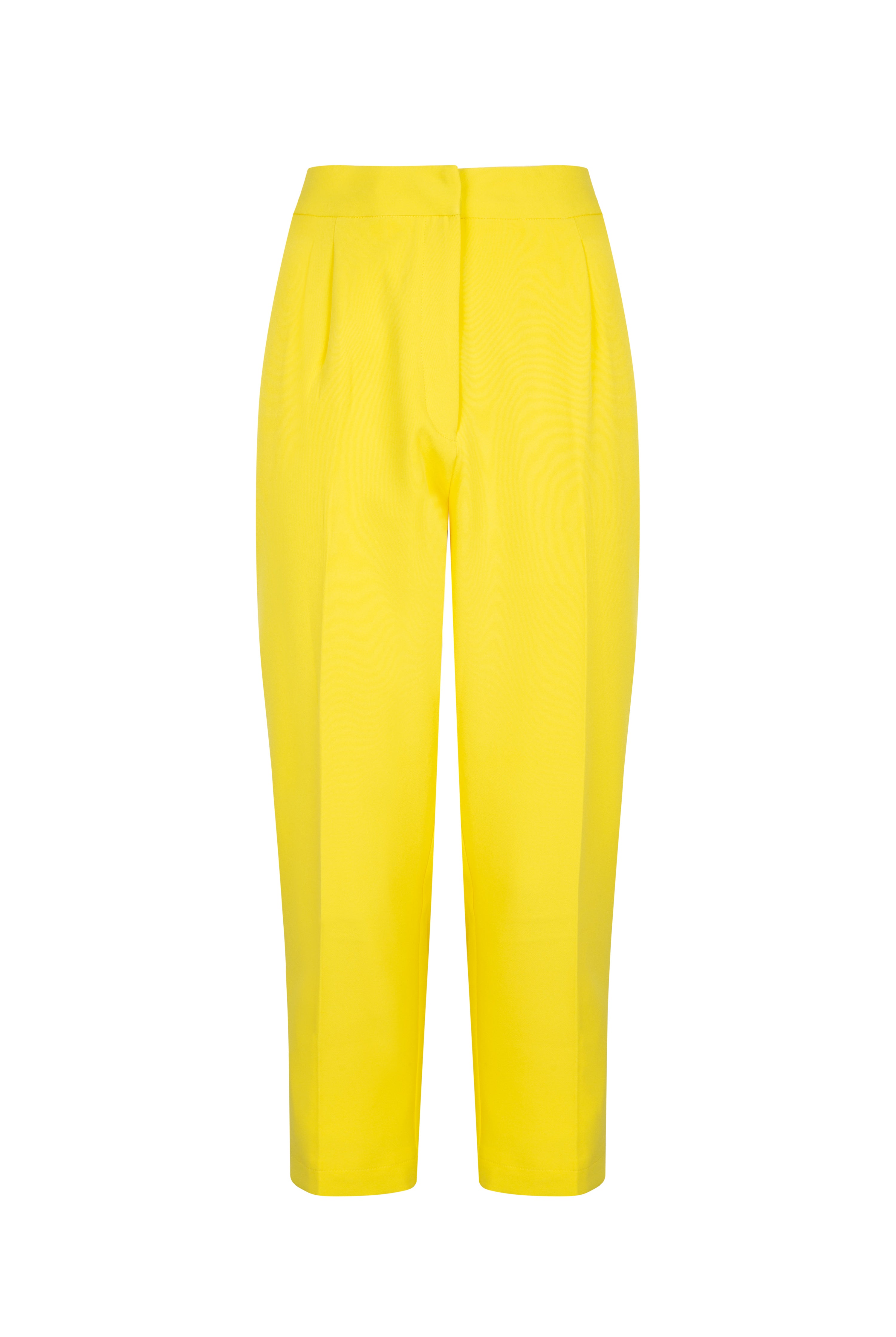 Bright summer yellow tailored trousers 