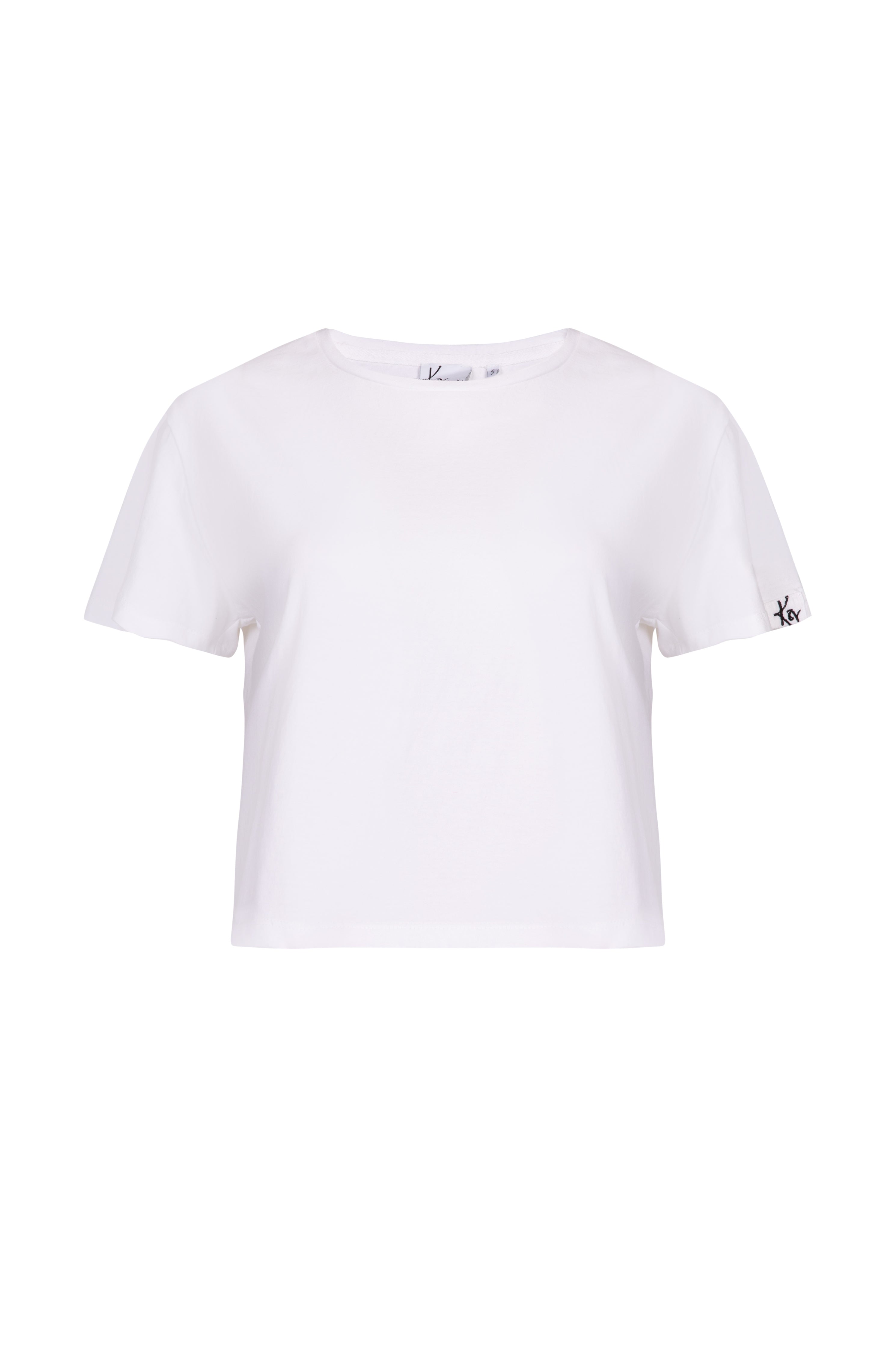 White organic cotton boxy fit women's t-shirt 