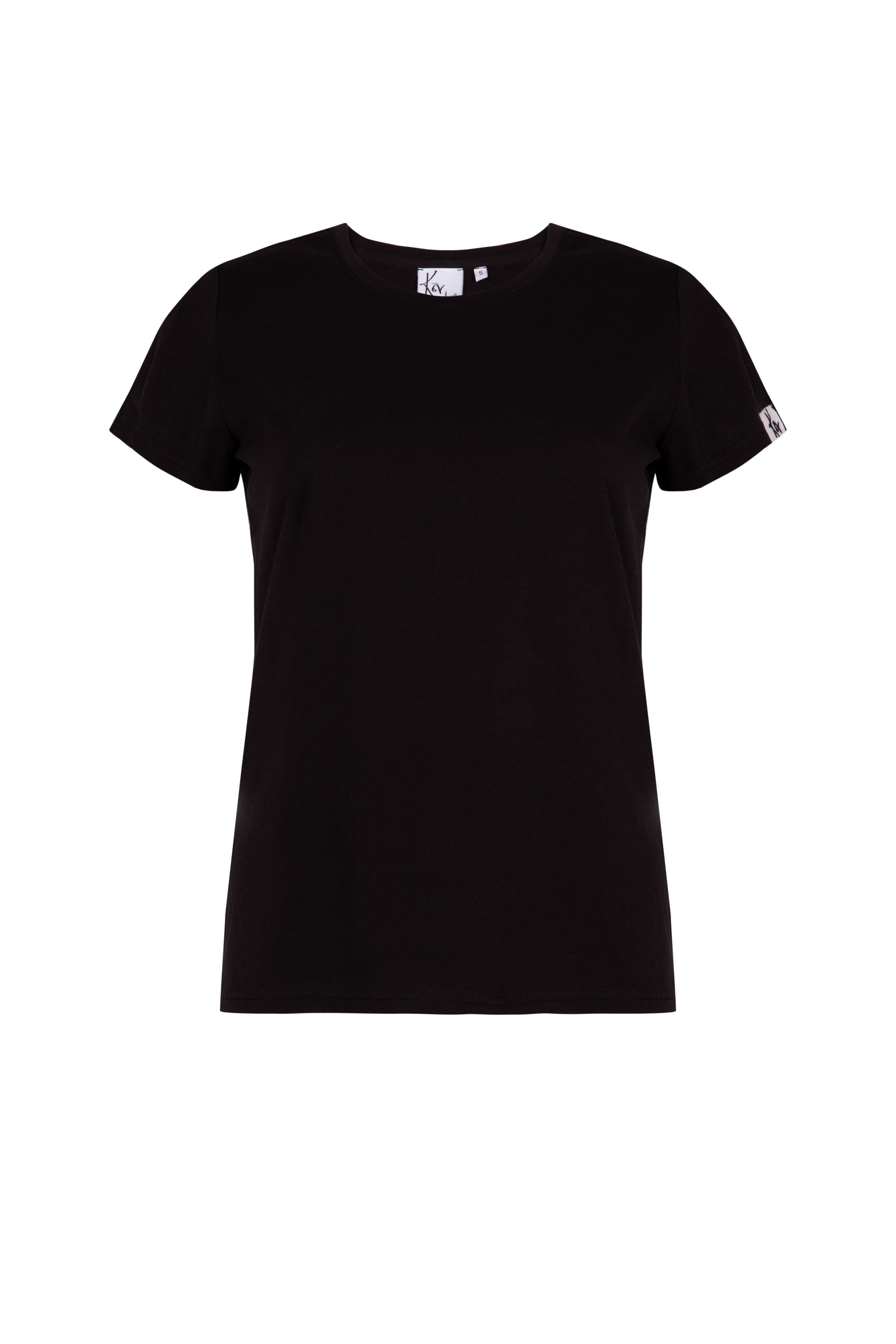Black organic cotton basic fit women's t-shirt