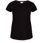 Black fitted organic cotton women's t-shirt