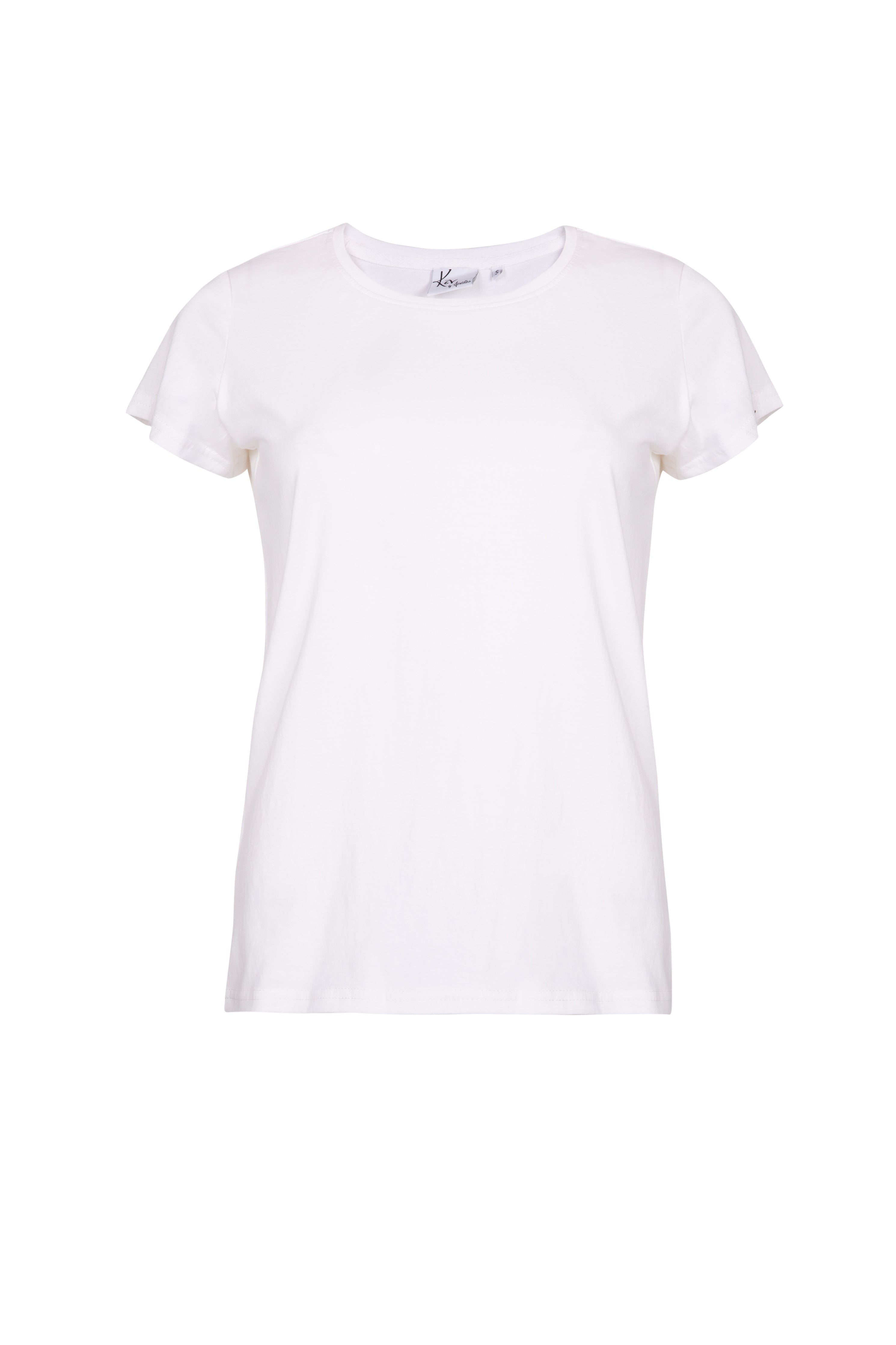 White organic cotton women's t-shirt basic fit