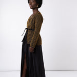 BAMBOO PLEATED MAXI SKIRT - Aarabhi