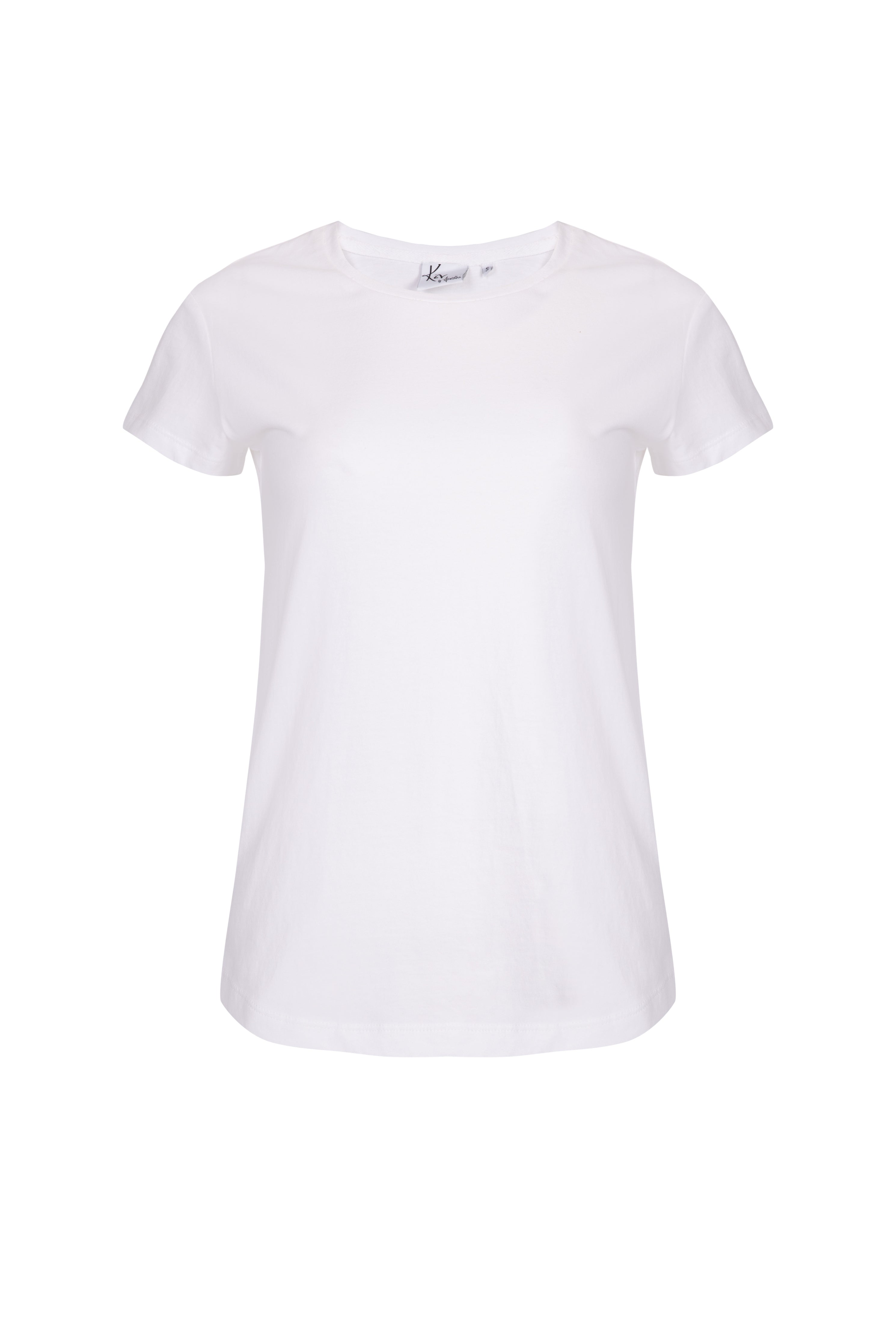 White organic cotton fitted women's t-shirt