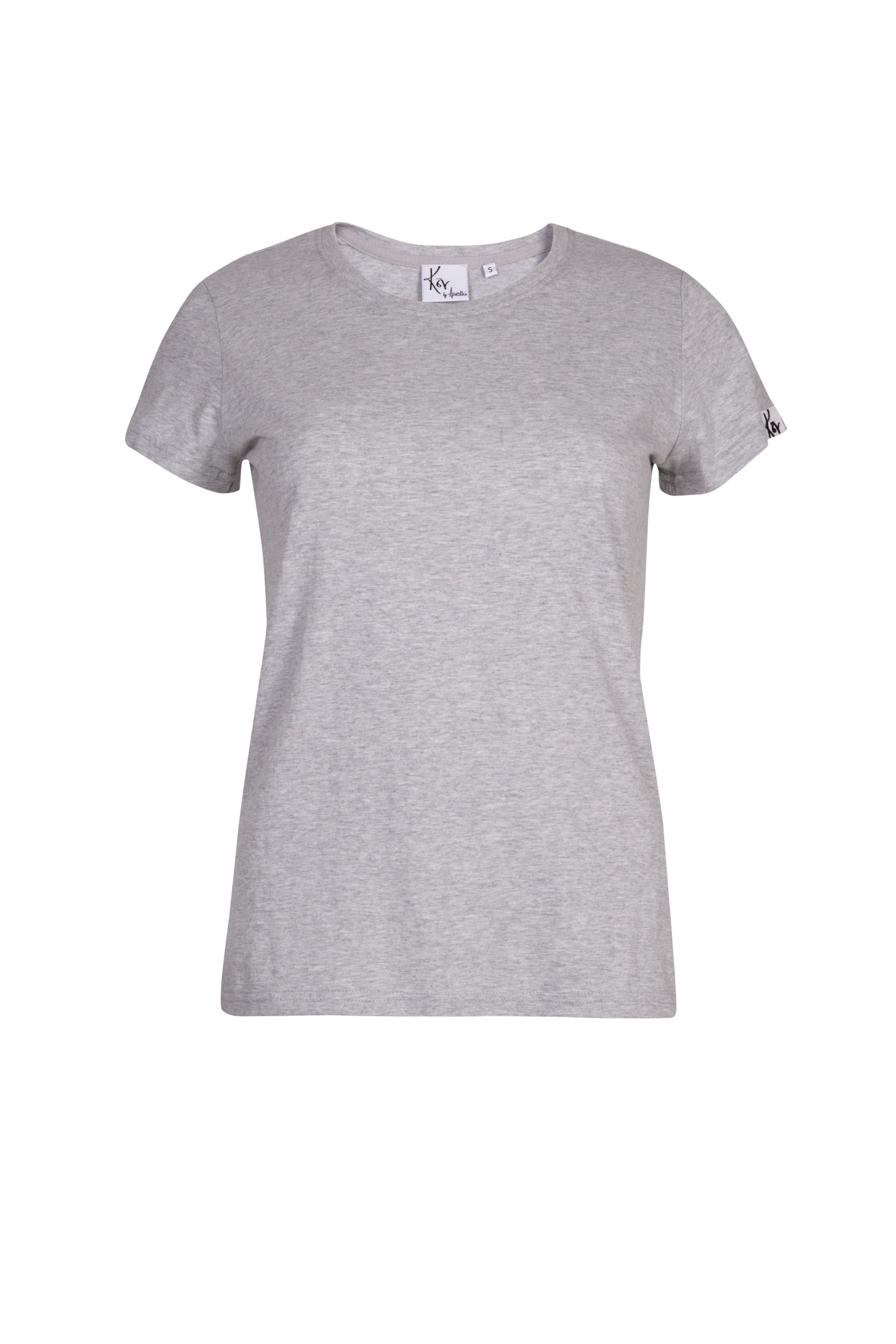 Grey organic cotton women's basic fit t-shirt 