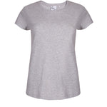 Grey organic cotton fitted women's t-shirt 